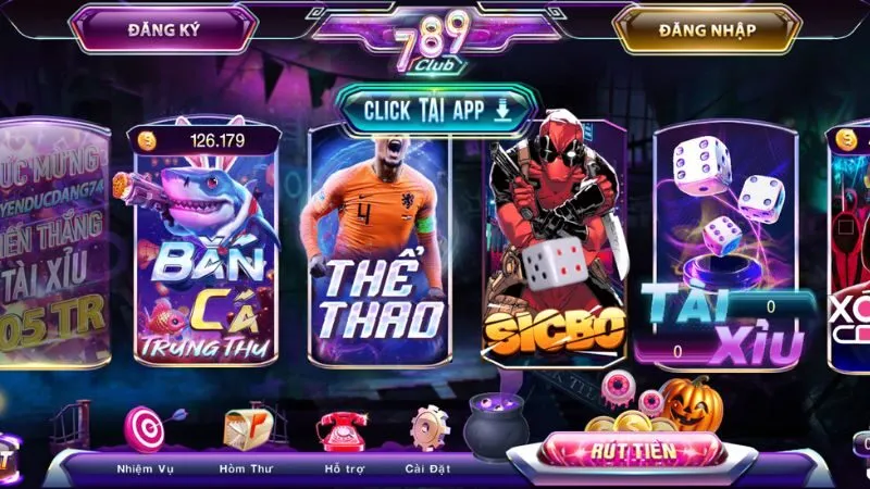 Giao diện 789Club thật rất bắt mắt